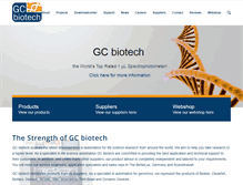 Tablet Screenshot of gcbiotech.com